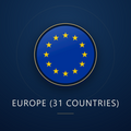Europe (31 countries) eSIM, prepaid travel data SIM and data plan